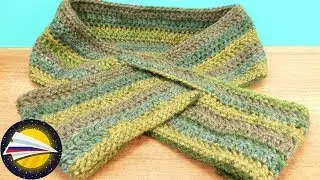 Knitting a colorful scarf with a loop | Scarf with a hole?