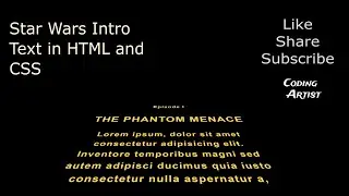 Creating Star Wars Intro Text Effect with HTML and CSS.