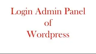 Open Wordpress Admin Panel