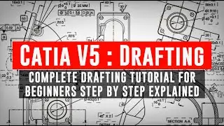 How to do drafting in catia | drafting in catia v5 | catia v5 drafting tutorial