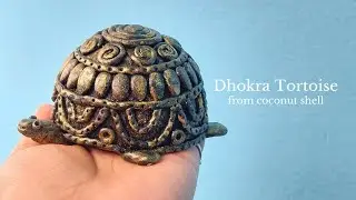 बेकार पड़ा Coconut shell से बनाया Dhokra Tortoise | DIY Dhokra tortoise | Coconut shell diy ideas