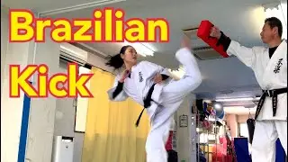 Karate Girl Brazilian kick Training 空手女子のブラジリアンキック