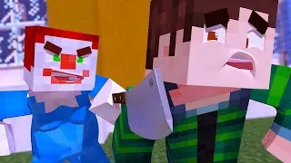 NEIGHBOR - KILLER CLOWN! HELLO NEIGHBOR IN MINECRAFT [reupload]