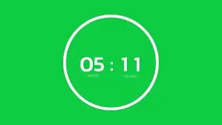 10 Minute Countdown Timer with Animated Circle - 4K Green Screen - 100% FREE