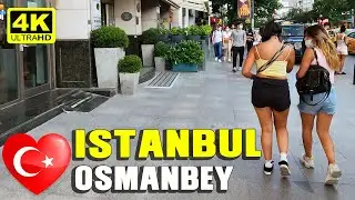 Istanbul Walk in Around Şişli Osmanbey neighborhood  | Walking Tour | July 2021|4k UHD 60fps
