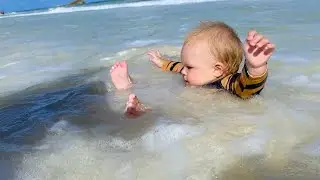 Naomi was knocked out to sea by a wave