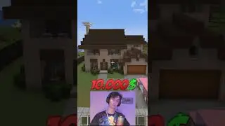 ДОМ ЗА 100$ 10.000$ И 100.000$ #майнкрафт #minecraft  #shorts