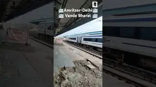 🚈Amritsar-Delhi Vandebharat at passing jalandhar🚈#railway #vandebharat #shorts #travel #ytshorts