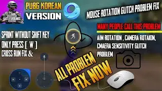 Pubg All Problem Fix || Aim Rotation Glitch , Sprint & Cross Run Without Shift in  Gameloop ||