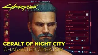 Geralt of Night City from The Witcher Character Creation - Cyberpunk 2077