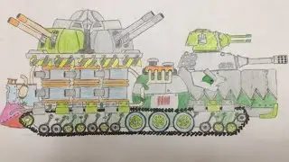 Как нарисовать КВ-54 из - Мультики про Танки / How to draw KV-54 