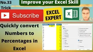 How to Quickly convert Numbers to Percentages in Excel
