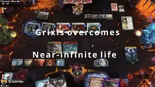 Grixis overcoming near-infinite life - DMU Historic MTGARENA Short