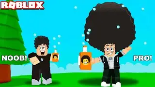 Saçlarımız Kocaman Oldu!! - Panda ile Roblox Shampoo Simulator