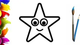 How to Draw a Asterisk for Children / Easy Drawing Step by Step