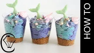 Mermaid Dessert Cups Vanilla Mini Cheesecake Mousse Eggless No Bake