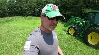 John Deere E12 follow up showing before and after cutting