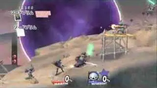 SSB Brawl: Marth and Meta Knight Gameplay