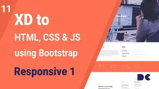 XD to HTML, CSS & JS using Bootstrap 11 (Responsive part 1)