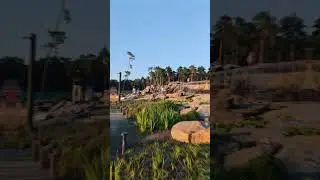 Каскад водопадов в парке Малевича