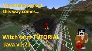 Easy witch farm Minecraft Java 1.21, near max rates, 8k redstone/h, 2h build, build tutorial