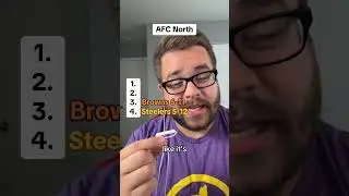 AFC North Record Prediction! #shorts  #nfl #afcnorth #steelers #bengals #ravens #browns