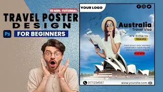 Photoshop Tutorial | Simple TRAVEL POSTER Design in Photoshop