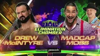 WWE Elimination Chamber 2022 Drew Mcintyre vs Madcap Moss OFFICIAL Match Card