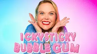 icky sticky bubble gum song for kids with Bubblegum bubbles