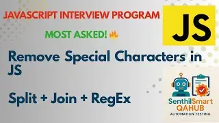 Remove Special Characters from a String in JavaScript | Regex + split + join Explained