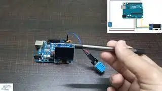 Lesson-12A: Using 0.96" I2C OLED display with Arduino and DHT11 to display temperature and humidity