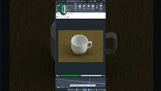 Autodesk, AutoCAD 3D, Tea cup Render 