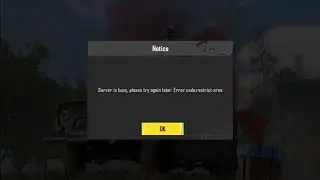 BGMI SERVER PROBLEM | BGMI SERVER IS BUSY RESTRICTED AREA
