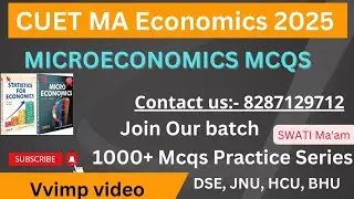 Microeconomics Mcqs Part-1👆 CUET MA Economics 2025 preparation 🤔