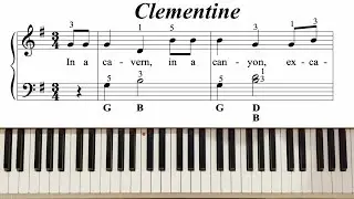 Clementine - Piano Tutorial - Sheet music