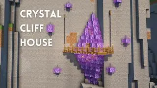Minecraft Crystal Cliff House - Building Gameplay