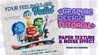 how to edit graphic design: trending digital poster (paper texture & noise effect)