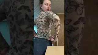 Шью топ с длинным рукавом из сетки с принтом🦋