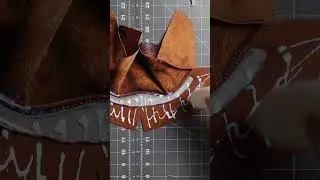 Making Leather Sneakers - DIY Shoes. #shorts
