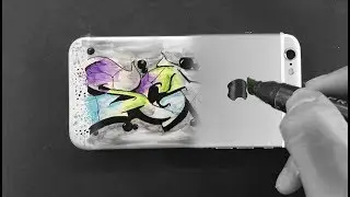 Personalizando mi iphone con un graffiti / customizing my iphone with a graffiti