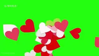 Flying Hearts Green Screen Effects Green Screen Animation Floating Hearts Chroma Key Video Editing