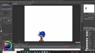 Sonic Sprite Animation Test in Clip Studio Paint