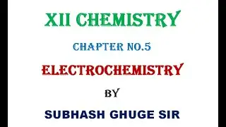 Electrochemistry Lecture 1