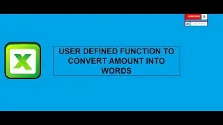 HOW TO CONVERT RUPEES IN TO WORD (USER DEFINED FUNCTION)