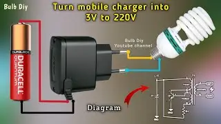 How to convert old mobile charger into inverter | 3.7v to 220 volt | Diy mini inverter circuit