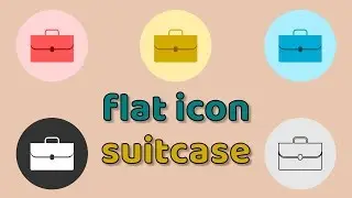 Flat Design | Suitcase Icon | Inkscape Tutorial for Beginner