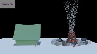 Low Poly Fire In Blender | Blender Particles System | Camp Fire in Blender