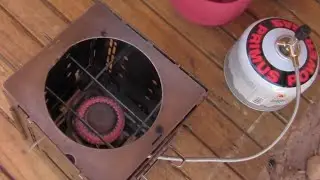 Firebox Stove Camp Cooking With Primus Gas / Trangia Gas Burner Conversion / Zebra Pot Case.