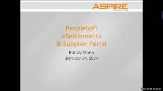 PeopleSoft eSettlements and eSupplier Connection Demo