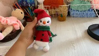 Снеговик крючком ☃️/готовая схема #снеговиккрючком #амигуруми